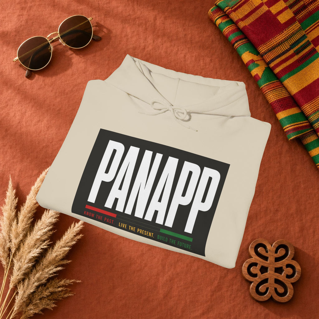 PANAPP Graphic Hoodie — Pan-African Apparel Pullover with Sleeve Logo
