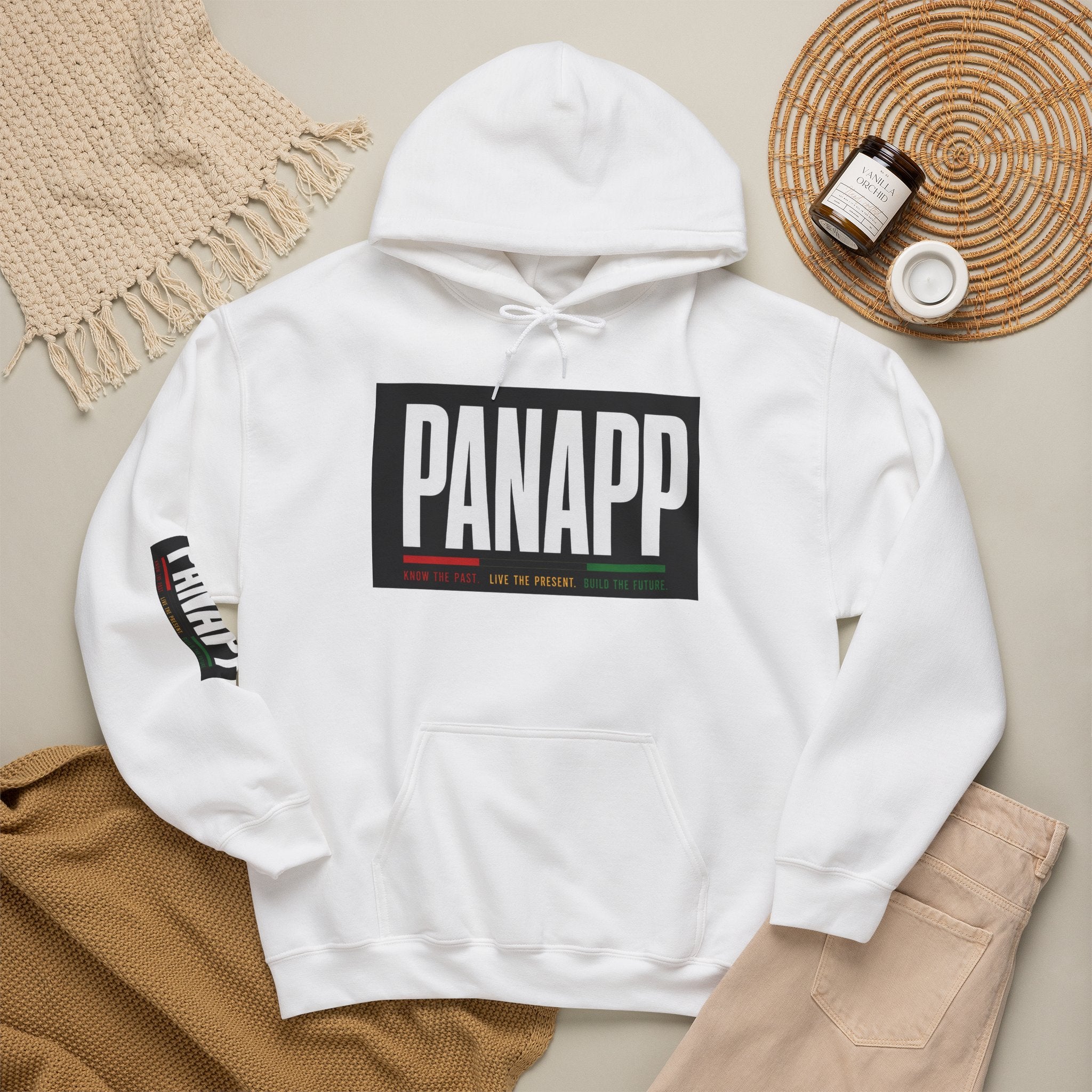 PANAPP Graphic Hoodie — Pan-African Apparel Pullover with Sleeve Logo