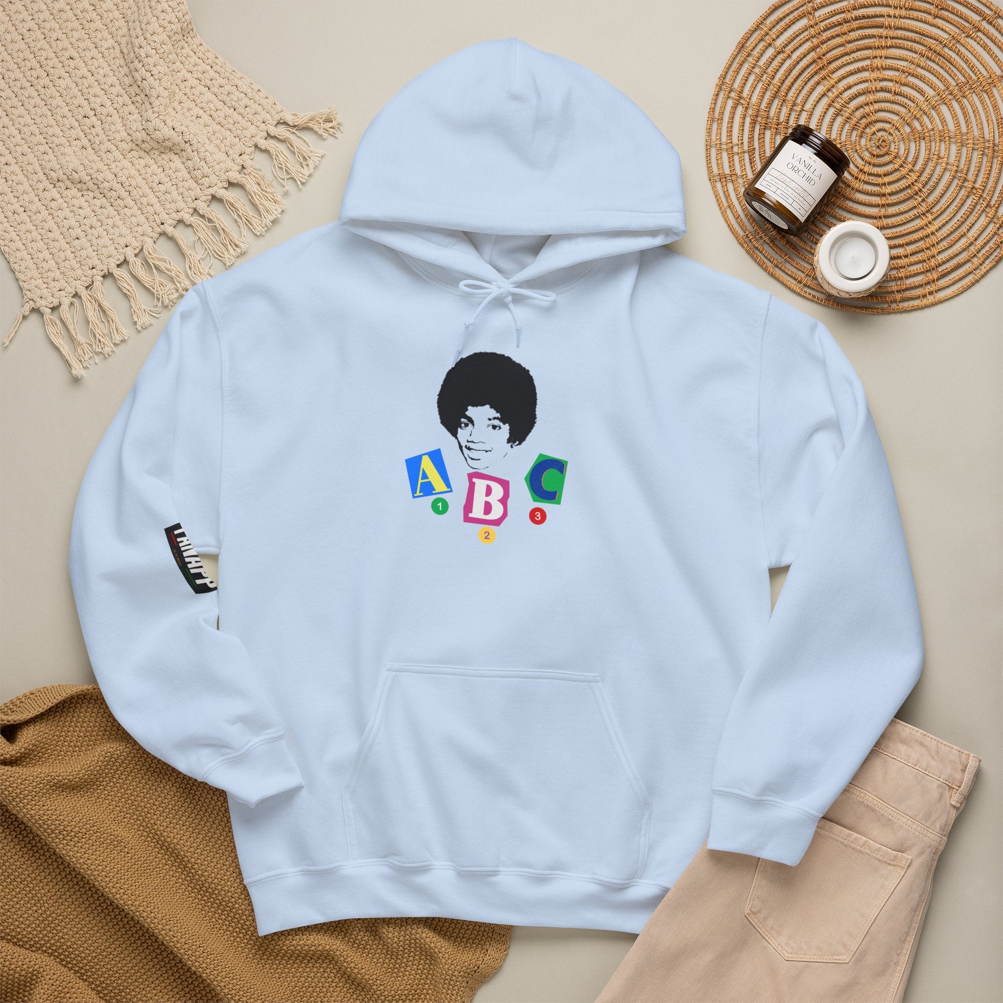 Retro Afro Baby Blocks Hoodie — Vintage Black Baby ABC Graphic Sweatshirt