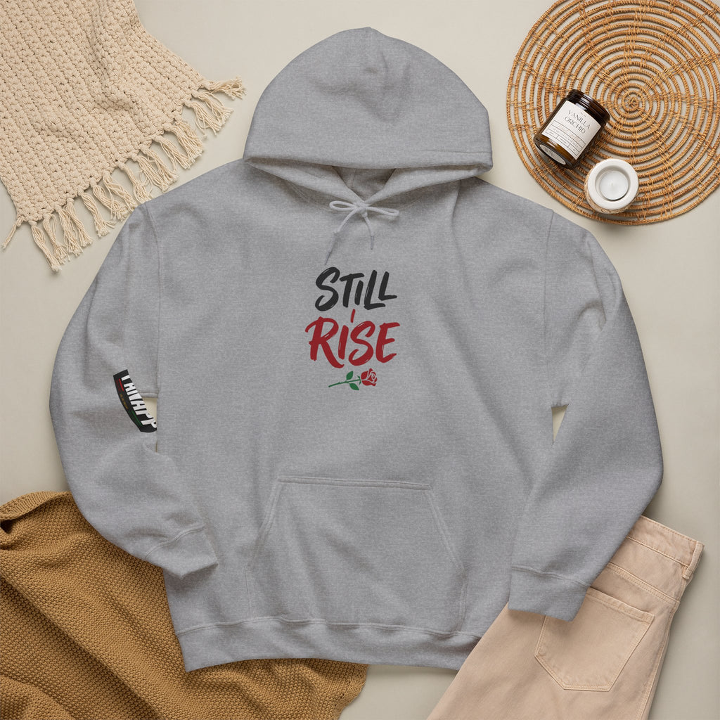 Still Rise Hoodie — Inspirational 'Still Rise' Rose Graphic Hooded Sweatshirt
