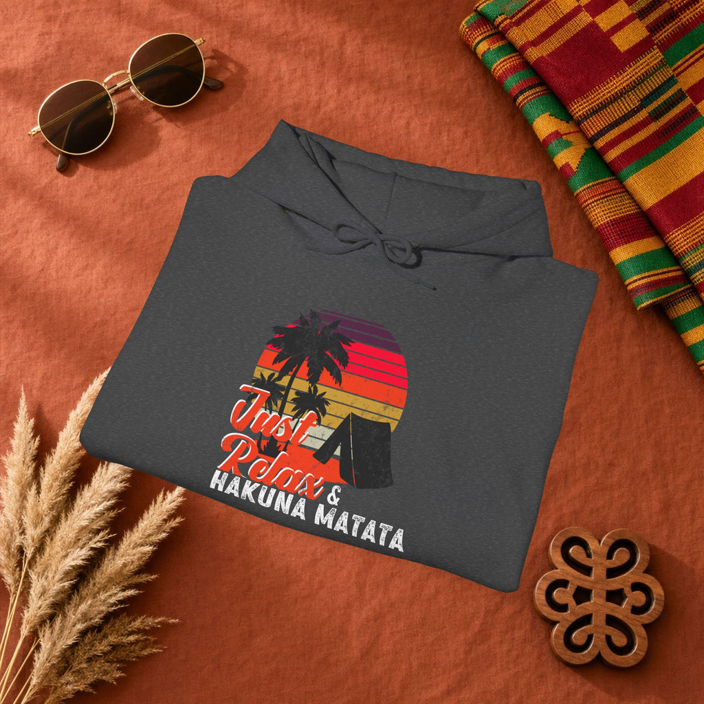 Hakuna Matata Hoodie – Just Relax Sunset Lion Graphic Hoodie
