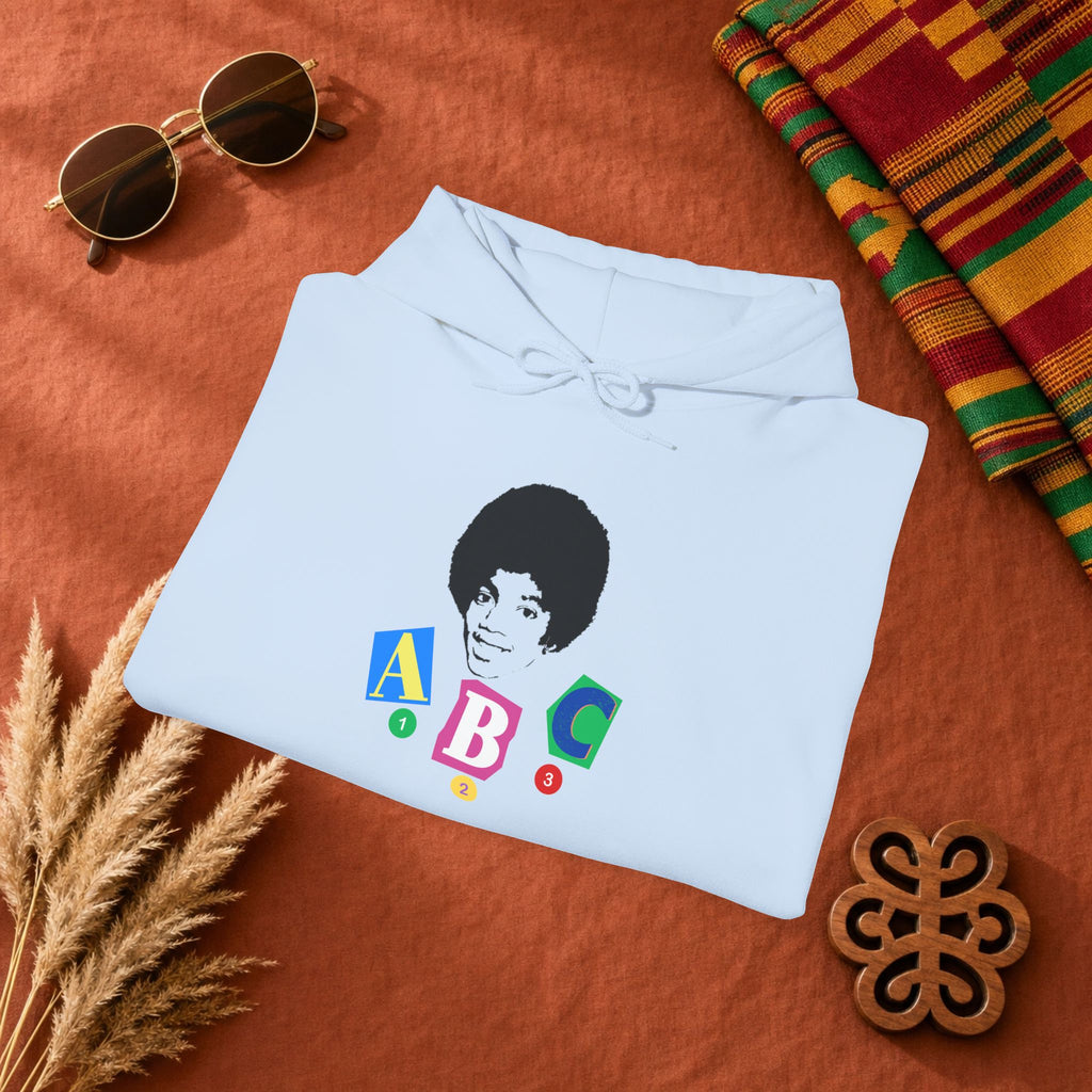 Retro Afro Baby Blocks Hoodie — Vintage Black Baby ABC Graphic Sweatshirt