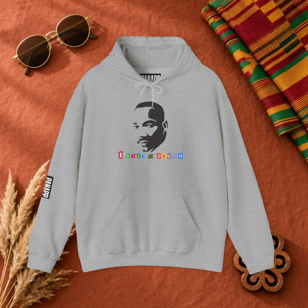 Inspirational Portrait Hoodie — I Have a Dream Graphic Sweatshirt