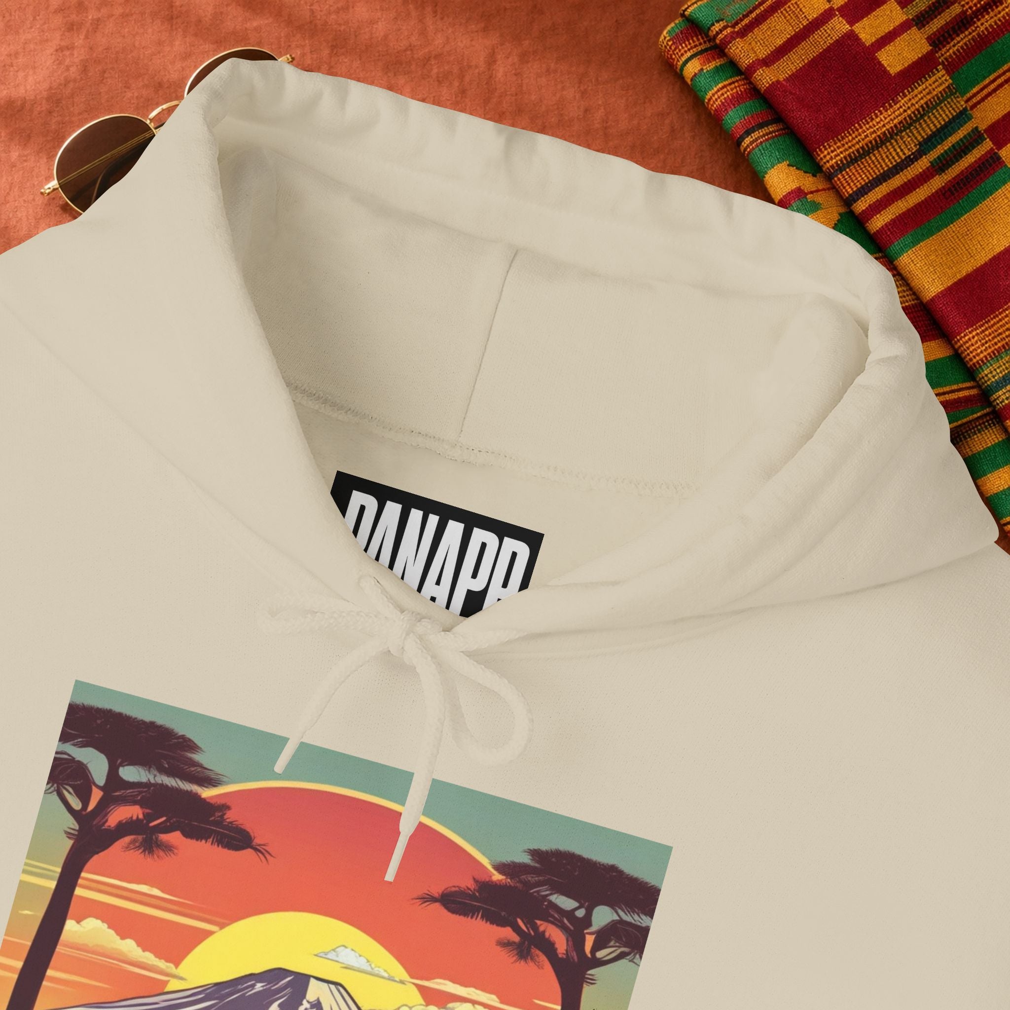 Kilimanjaro Graphic Hoodie — Retro Sunset Mountain Travel Sweatshirt