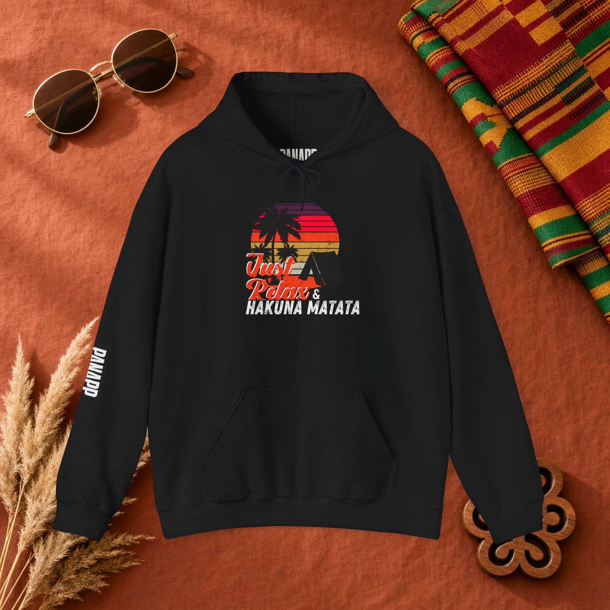 Hakuna Matata Hoodie – Just Relax Sunset Lion Graphic Hoodie
