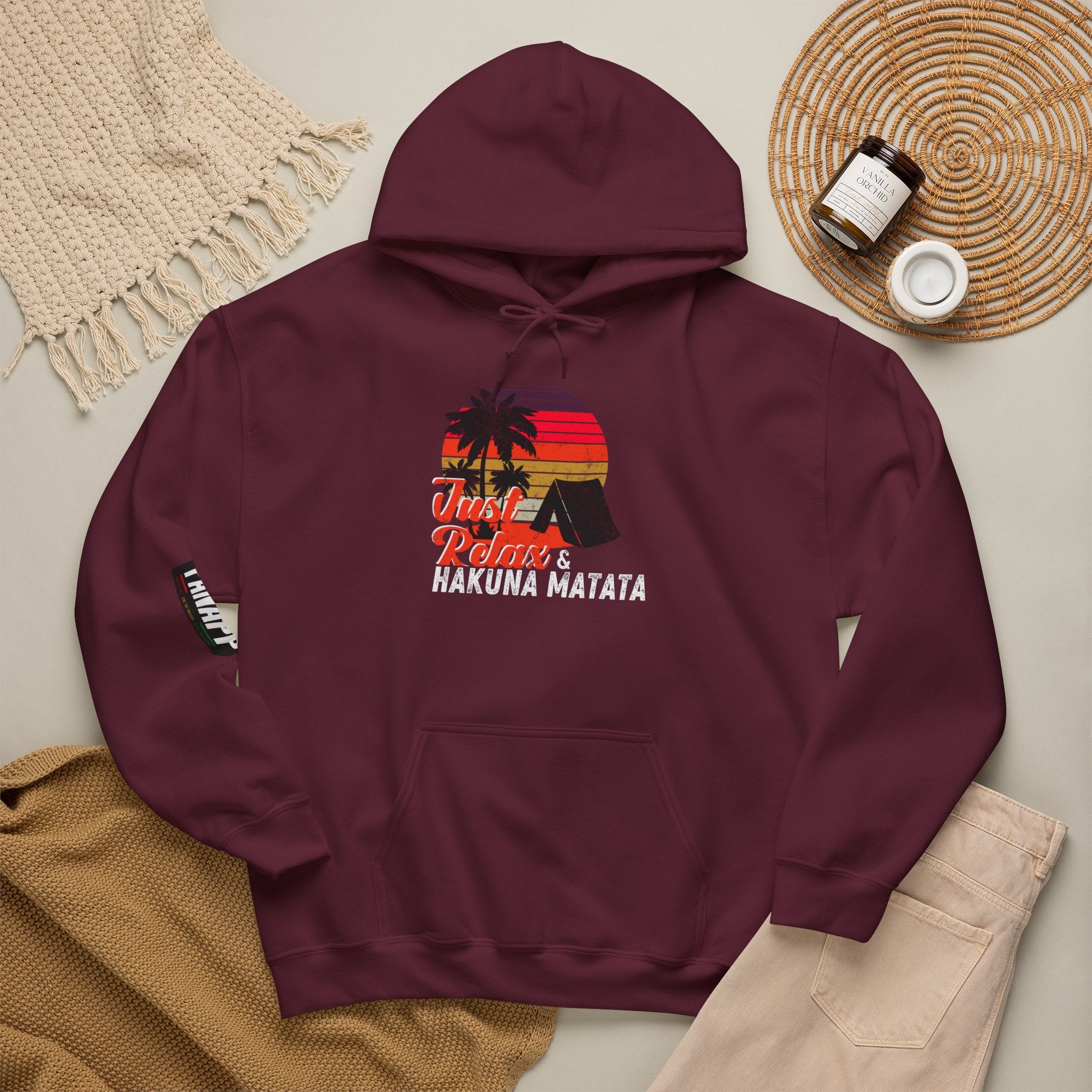 Hakuna Matata Hoodie – Just Relax Sunset Lion Graphic Hoodie