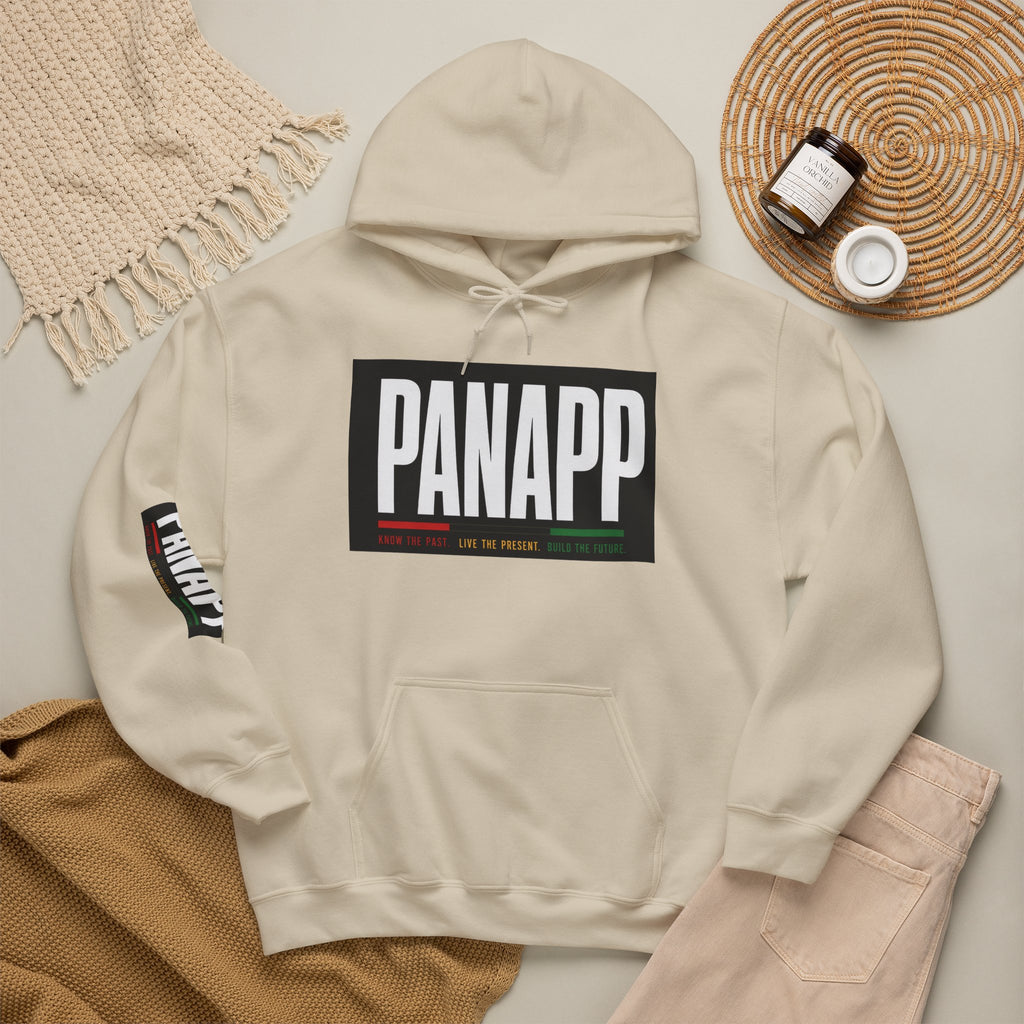 PANAPP Graphic Hoodie — Pan-African Apparel Pullover with Sleeve Logo