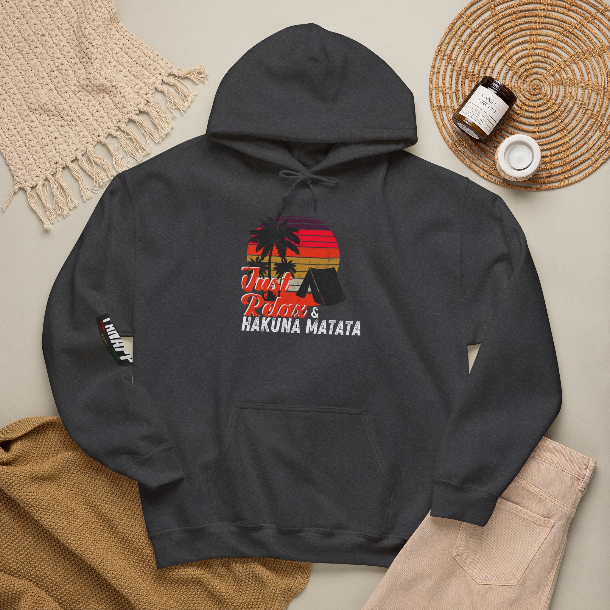 Hakuna Matata Hoodie – Just Relax Sunset Lion Graphic Hoodie