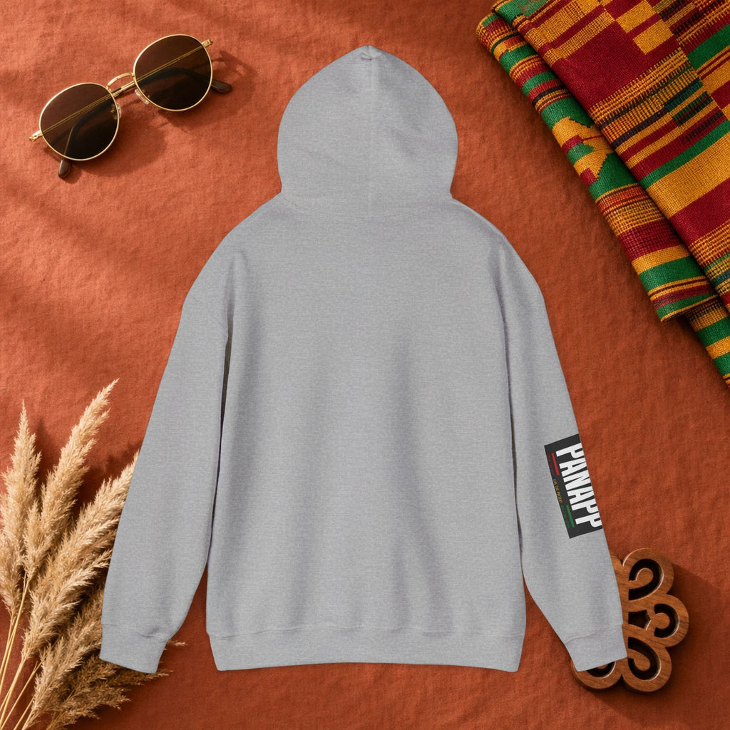 PANAPP Graphic Hoodie — Pan-African Apparel Pullover with Sleeve Logo