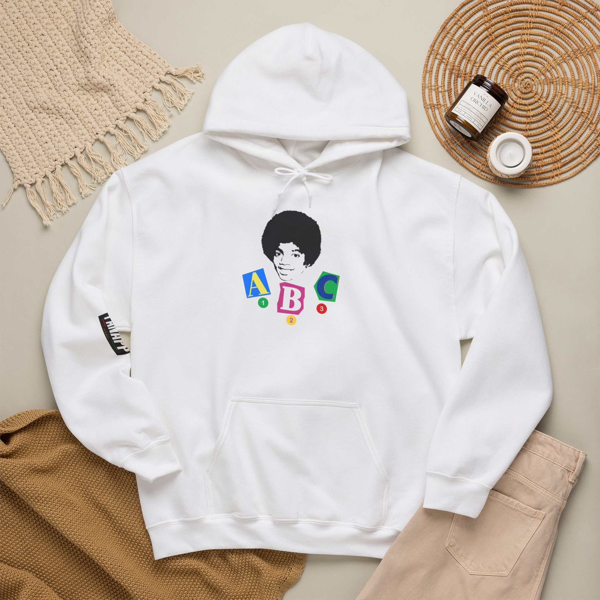 Retro Afro Baby Blocks Hoodie — Vintage Black Baby ABC Graphic Sweatshirt