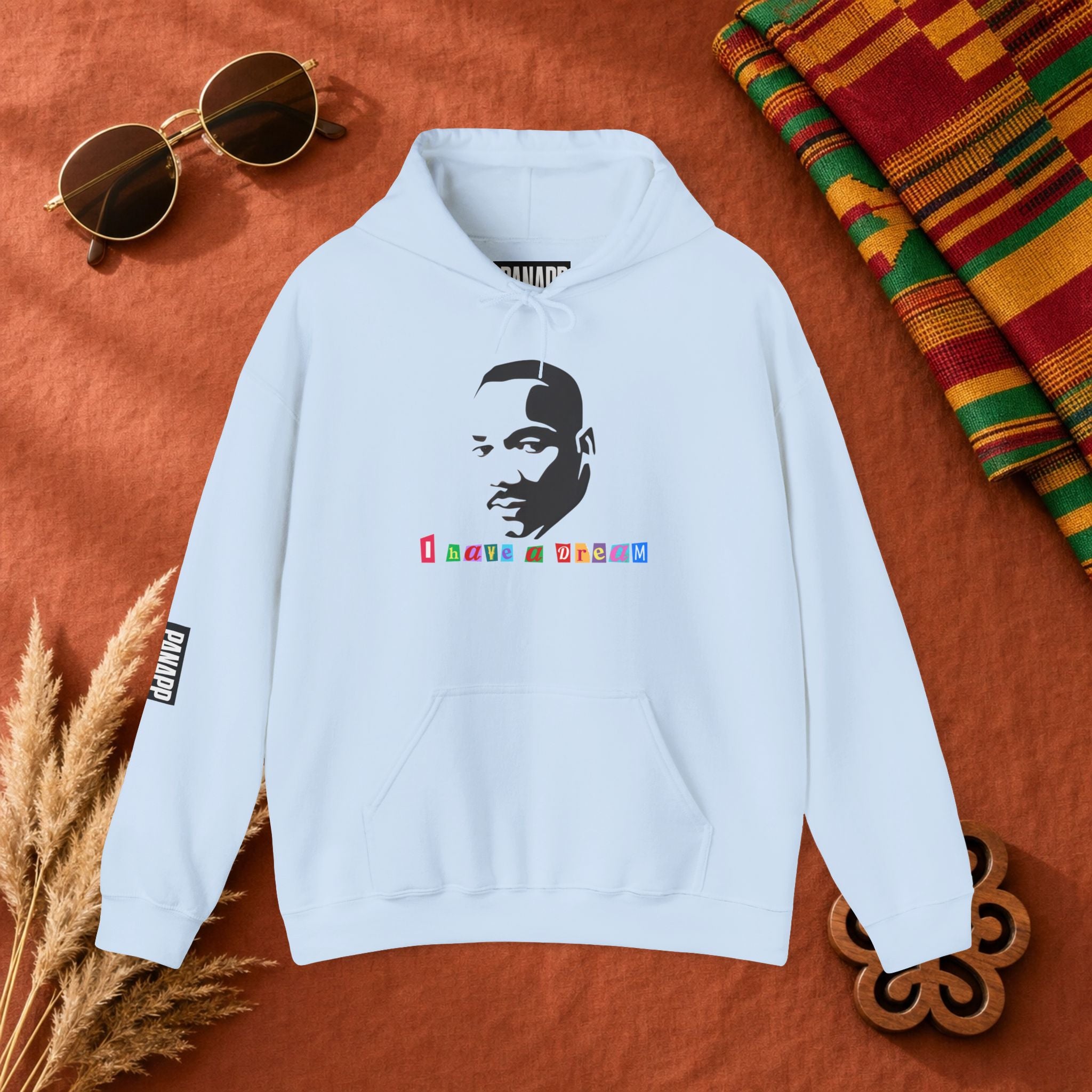 Inspirational Portrait Hoodie — I Have a Dream Graphic Sweatshirt