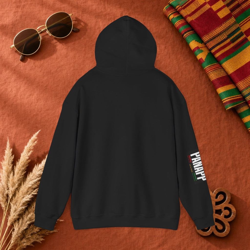 PANAPP Graphic Hoodie — Pan-African Apparel Pullover with Sleeve Logo