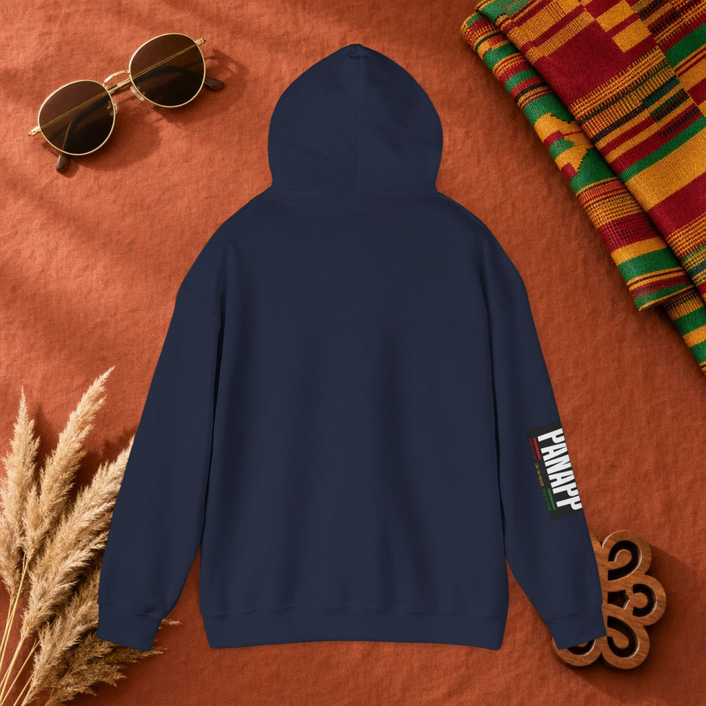 PANAPP Graphic Hoodie — Pan-African Apparel Pullover with Sleeve Logo