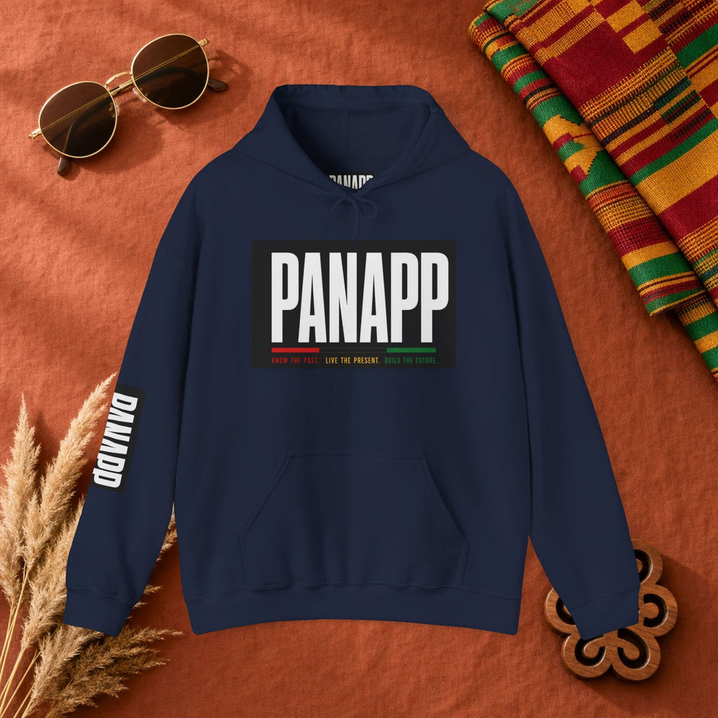 PANAPP Graphic Hoodie — Pan-African Apparel Pullover with Sleeve Logo