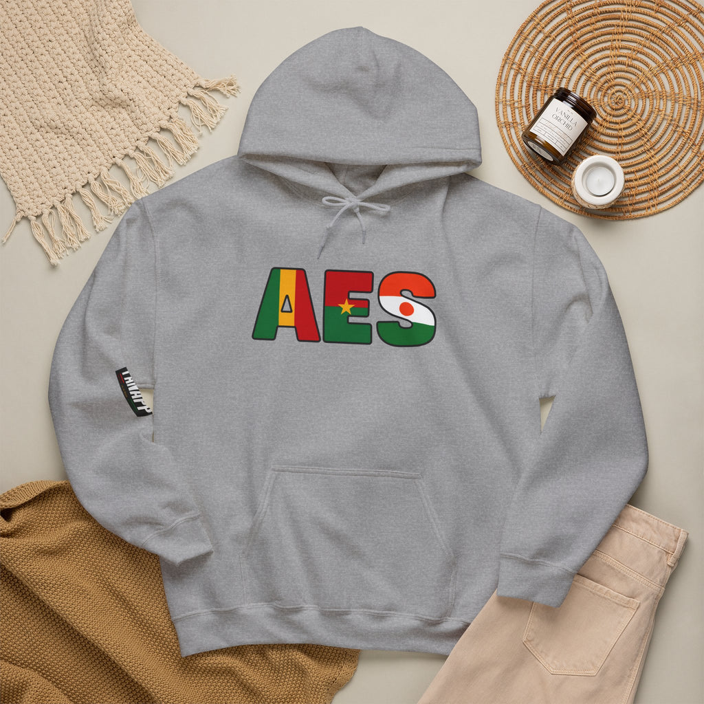 AES Flag Hoodie — Burkina Famos-Niger-Mali -West African Colors Pullover