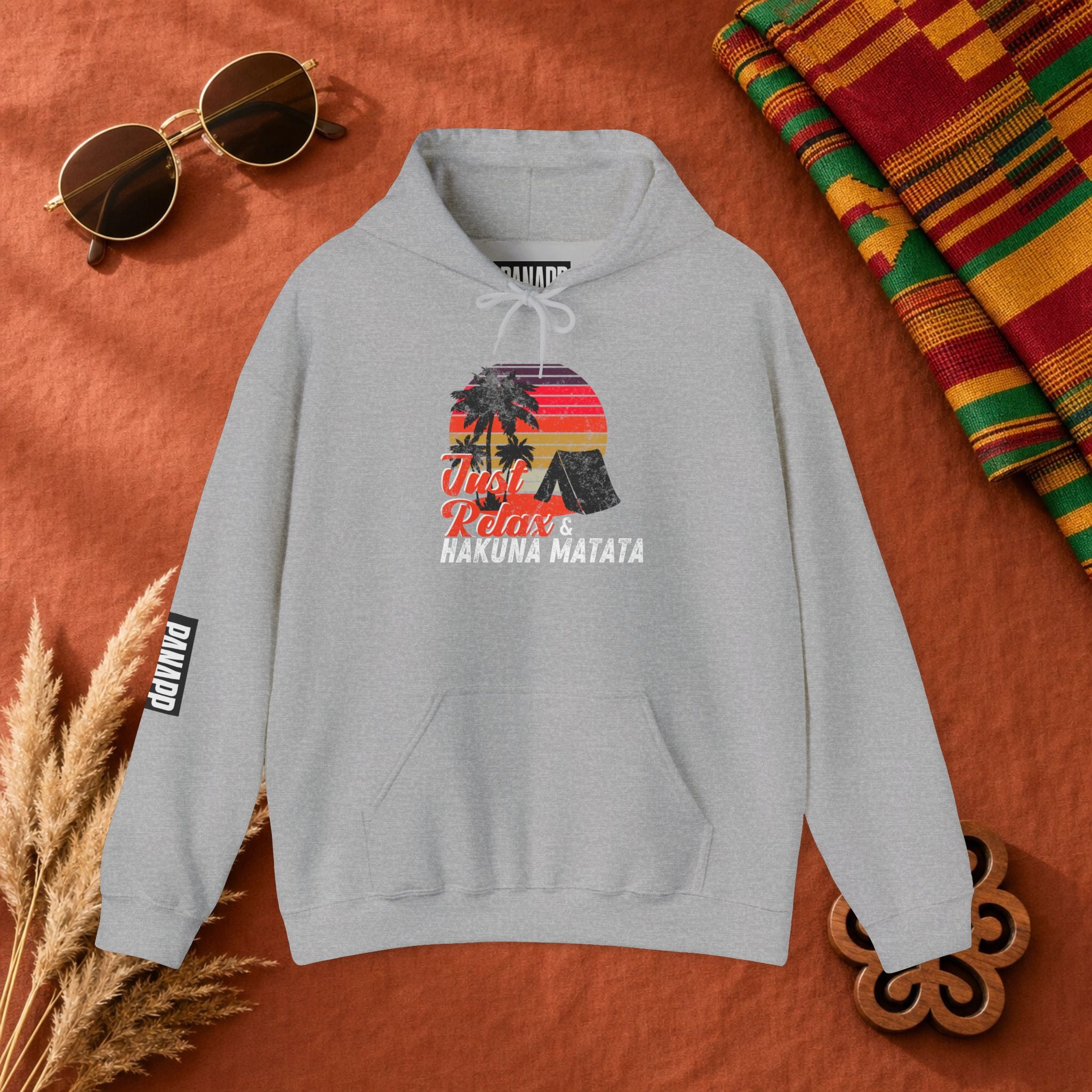Hakuna Matata Hoodie – Just Relax Sunset Lion Graphic Hoodie