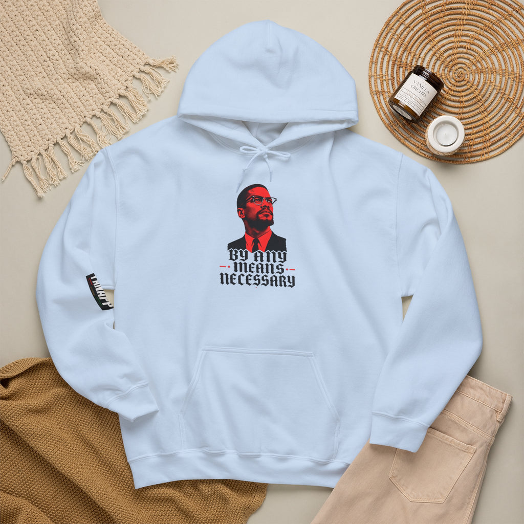 Hoodie — 'By Any Means Necessary' Graphic Pullover