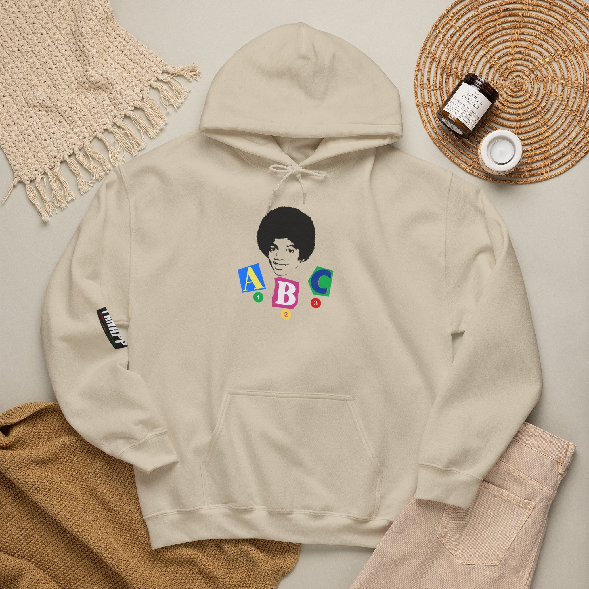 Retro Afro Baby Blocks Hoodie — Vintage Black Baby ABC Graphic Sweatshirt