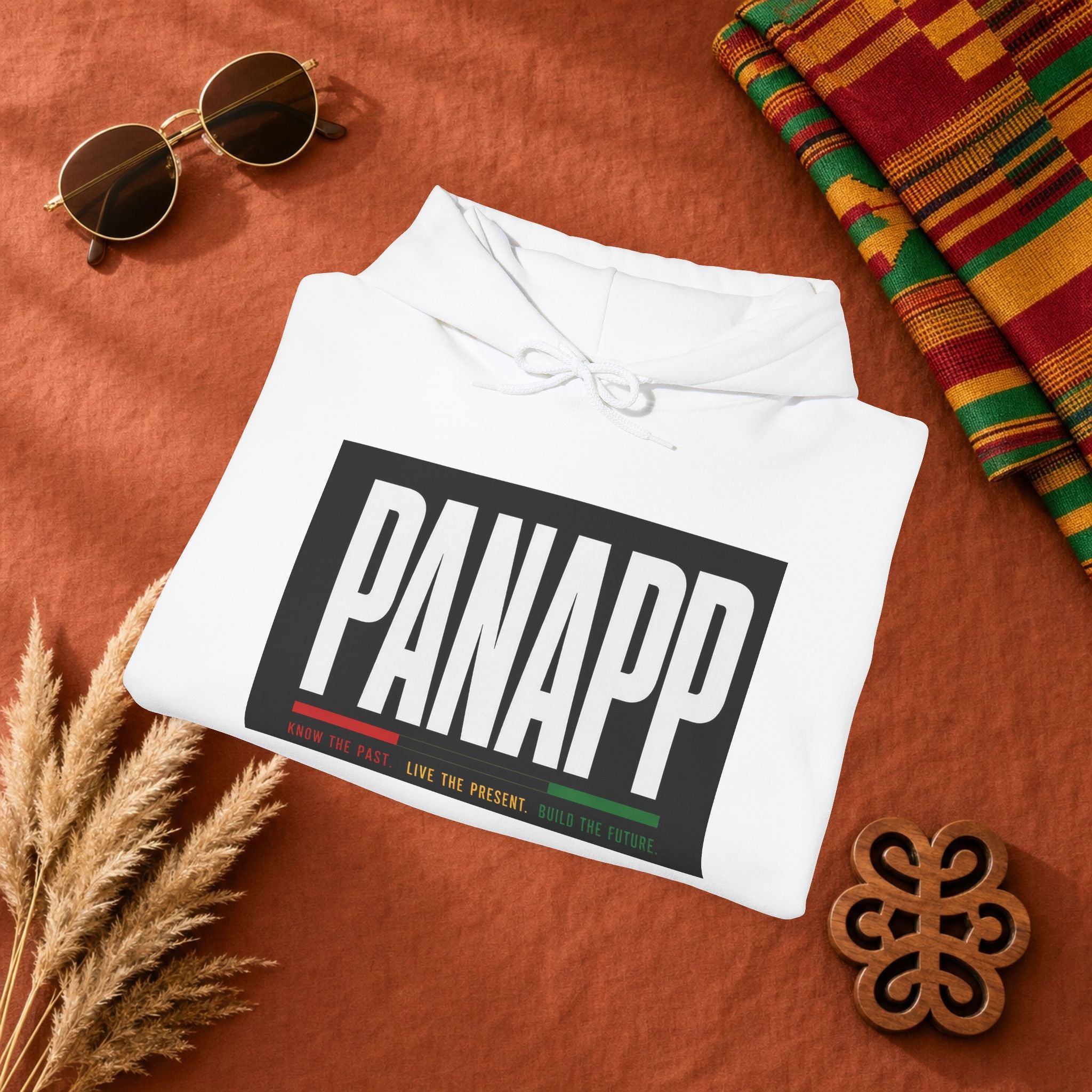PANAPP Graphic Hoodie — Pan-African Apparel Pullover with Sleeve Logo