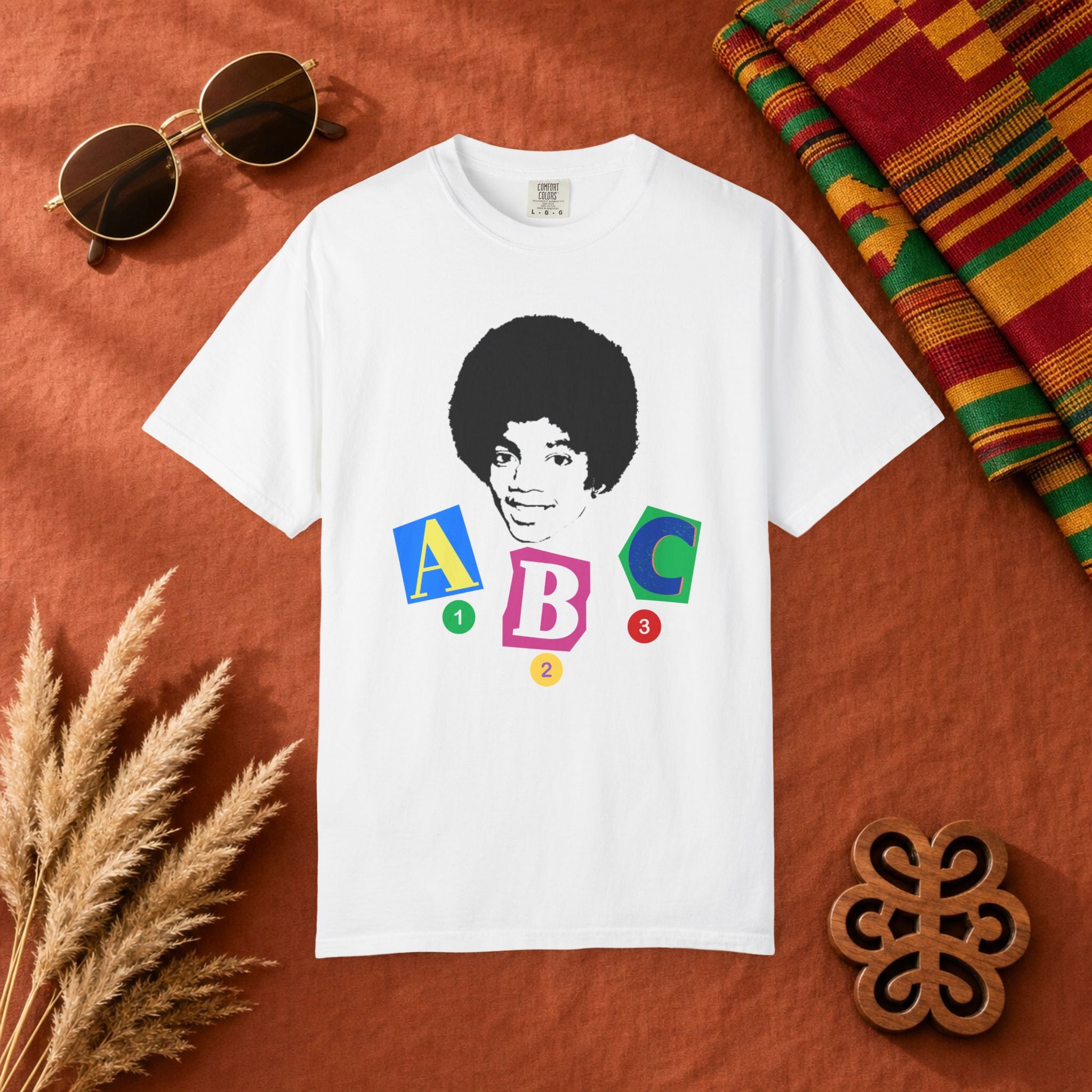 A B C , 1, 2, 3 Unisex Garment-Dyed T-shirt