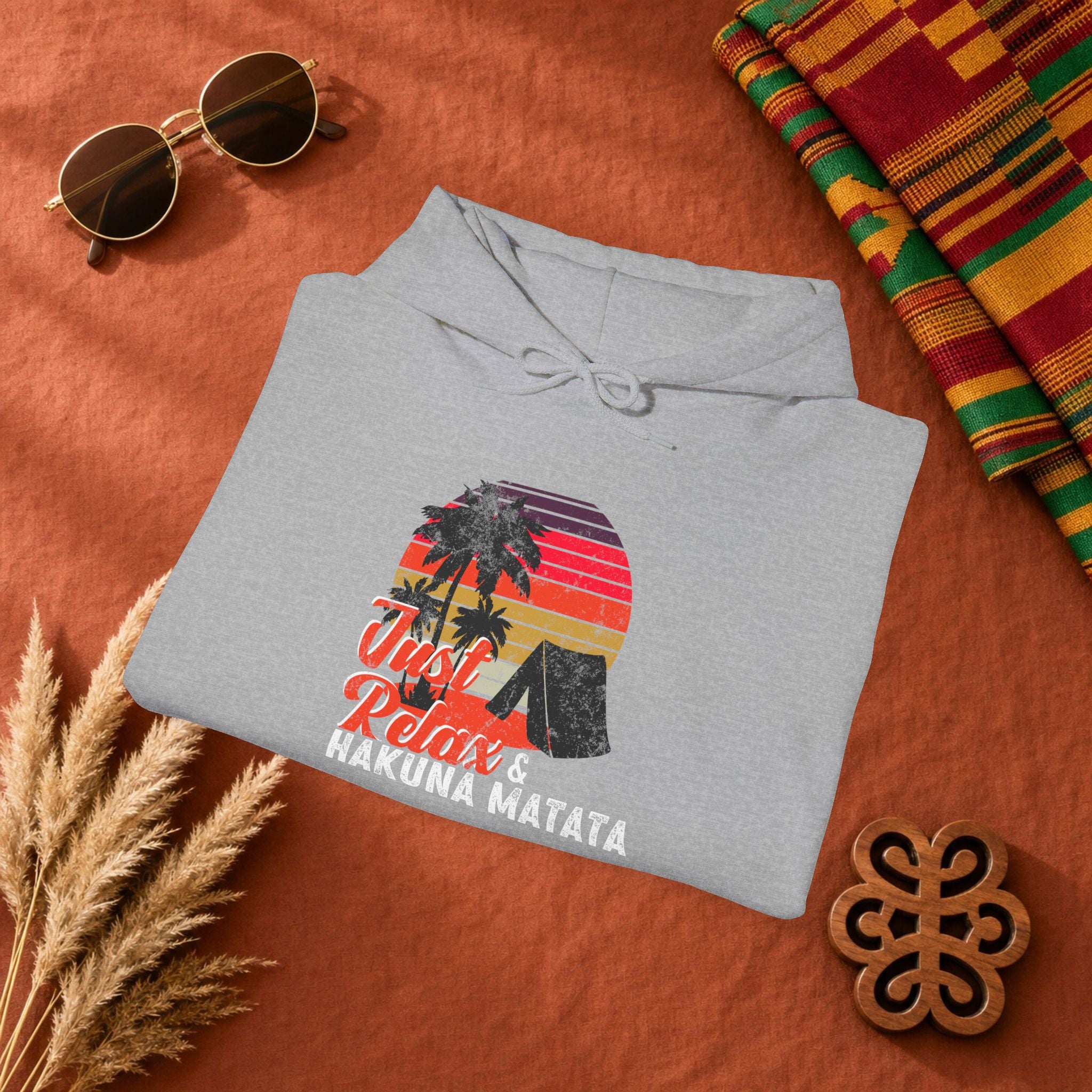 Hakuna Matata Hoodie – Just Relax Sunset Lion Graphic Hoodie
