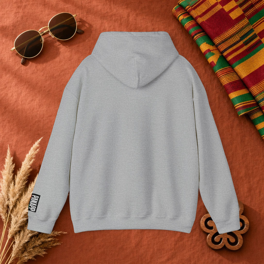 Hoodie — 'African Drum | The Beat Never Stopped Tee | Djembe Heartbeat Music Design