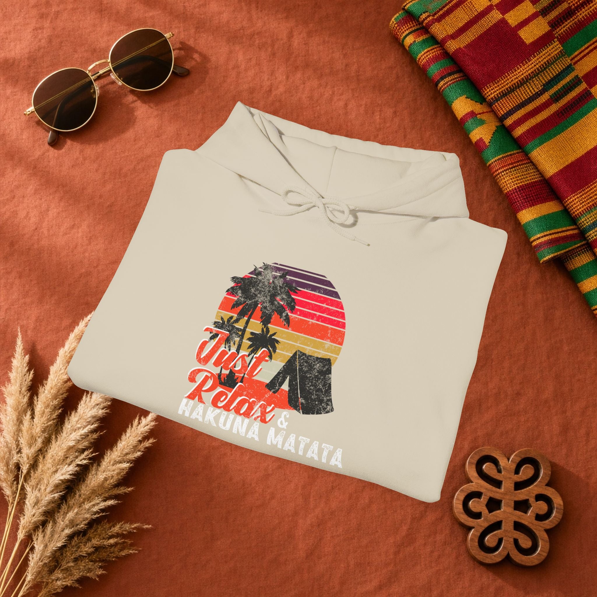 Hakuna Matata Hoodie – Just Relax Sunset Lion Graphic Hoodie