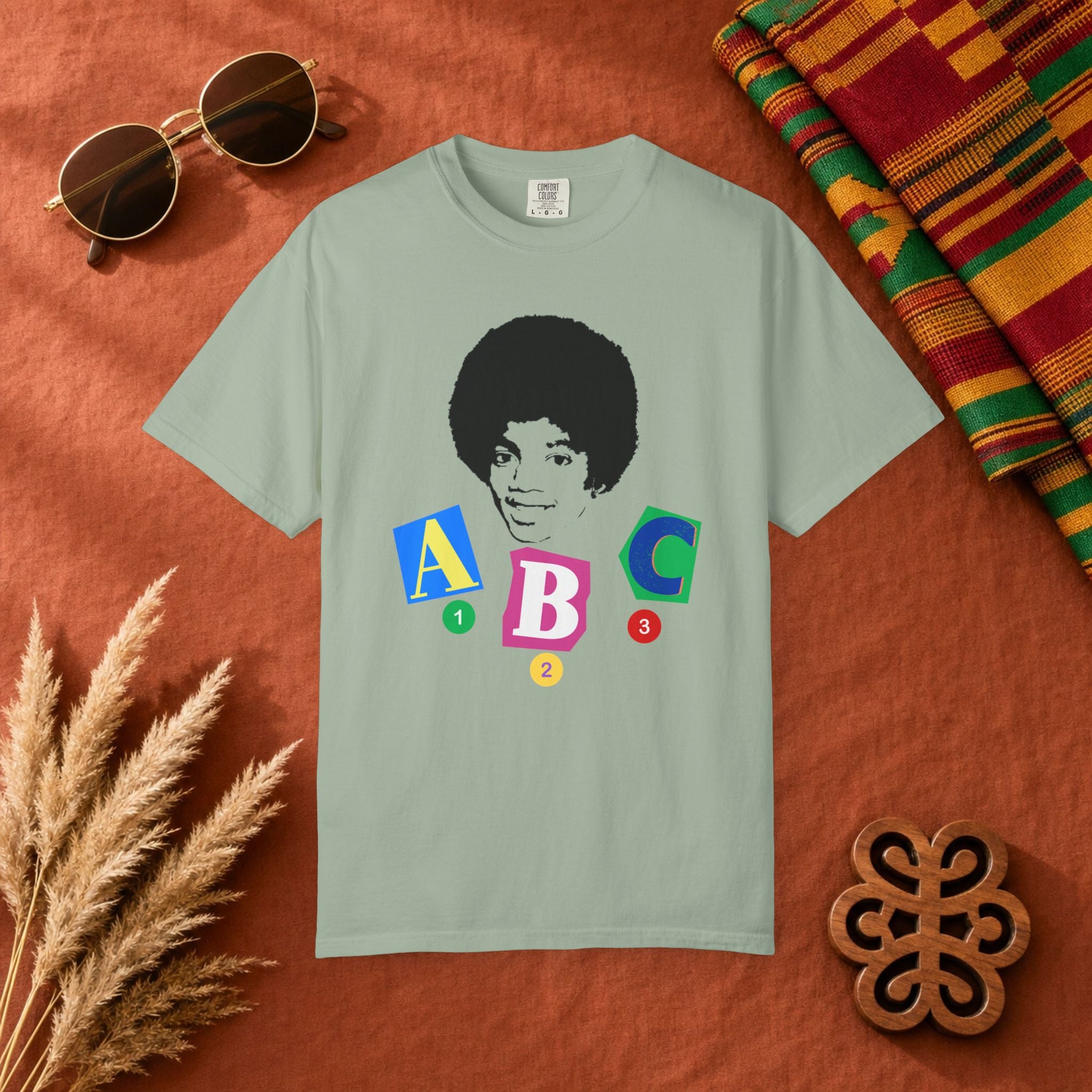 A B C , 1, 2, 3 Unisex Garment-Dyed T-shirt