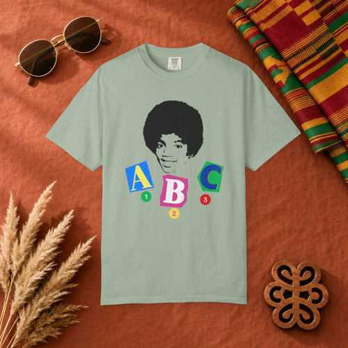 A B C , 1, 2, 3 Unisex Garment-Dyed T-shirt