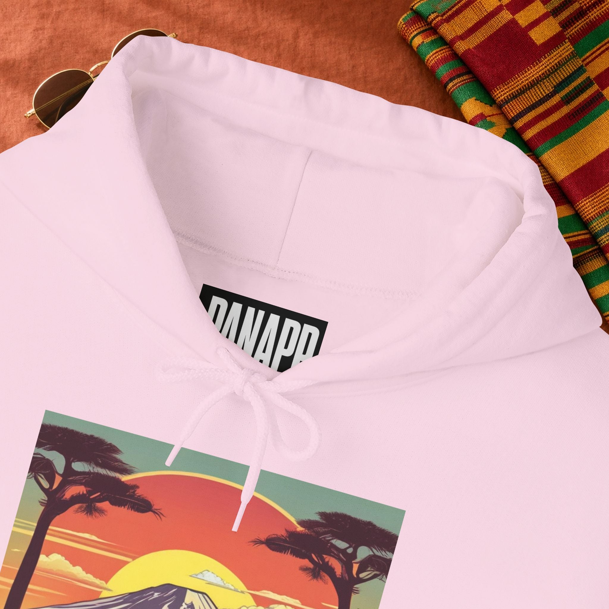 Kilimanjaro Graphic Hoodie — Retro Sunset Mountain Travel Sweatshirt