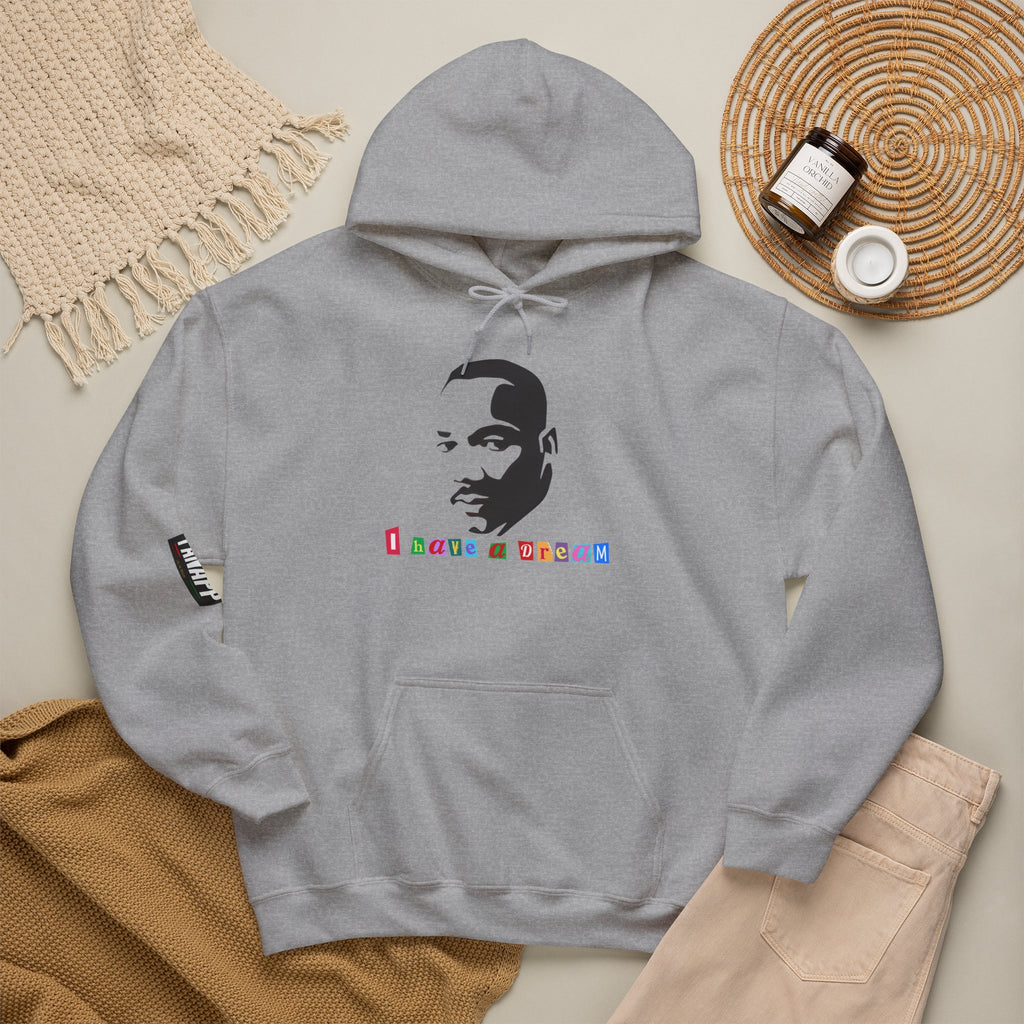 Inspirational Portrait Hoodie — I Have a Dream Graphic Sweatshirt