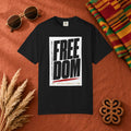 Freedom Bold Graphic T-Shirt — 'FREEDOM' Vertical Typography Tee