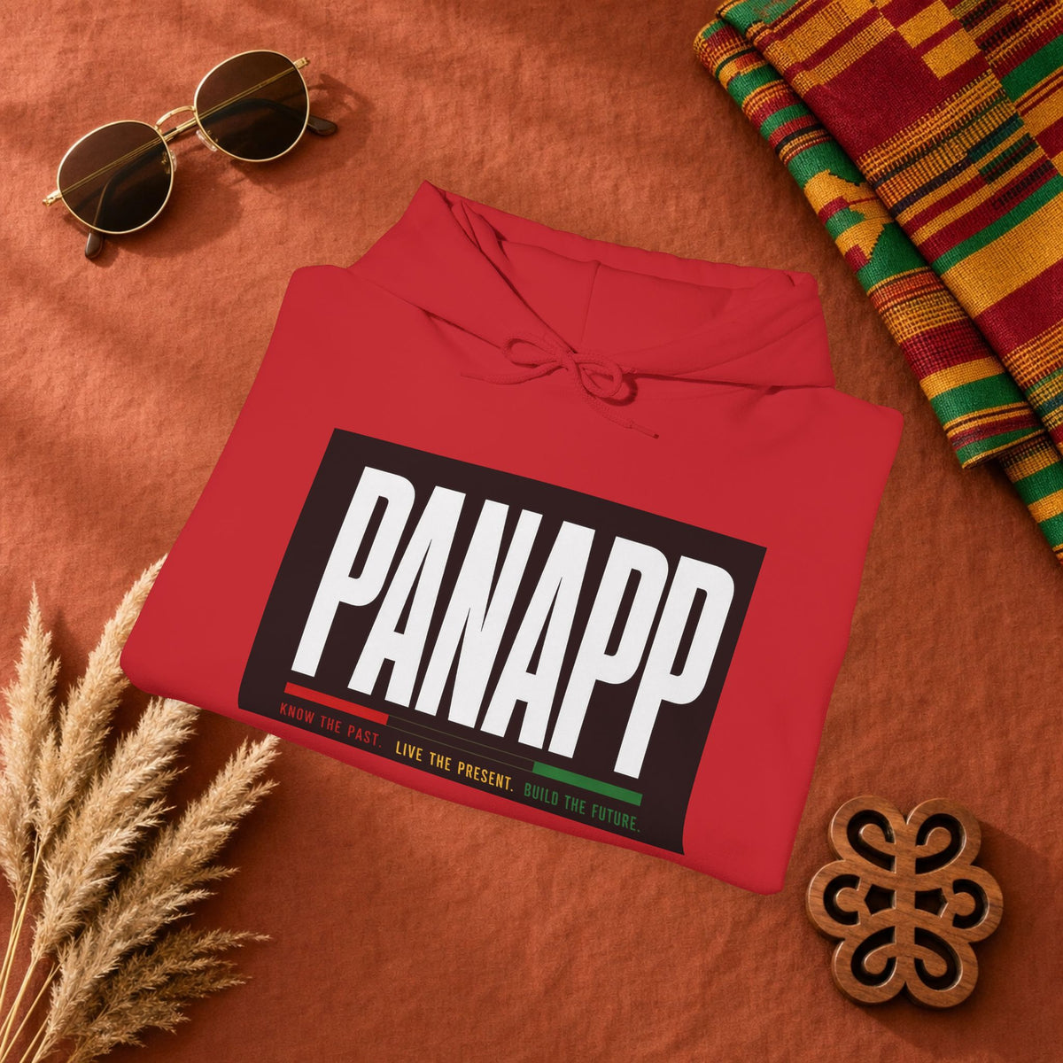 PANAPP Graphic Hoodie — Pan-African Apparel Pullover with Sleeve Logo