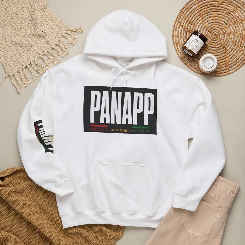 PANAPP Graphic Hoodie — Pan-African Apparel Pullover with Sleeve Logo