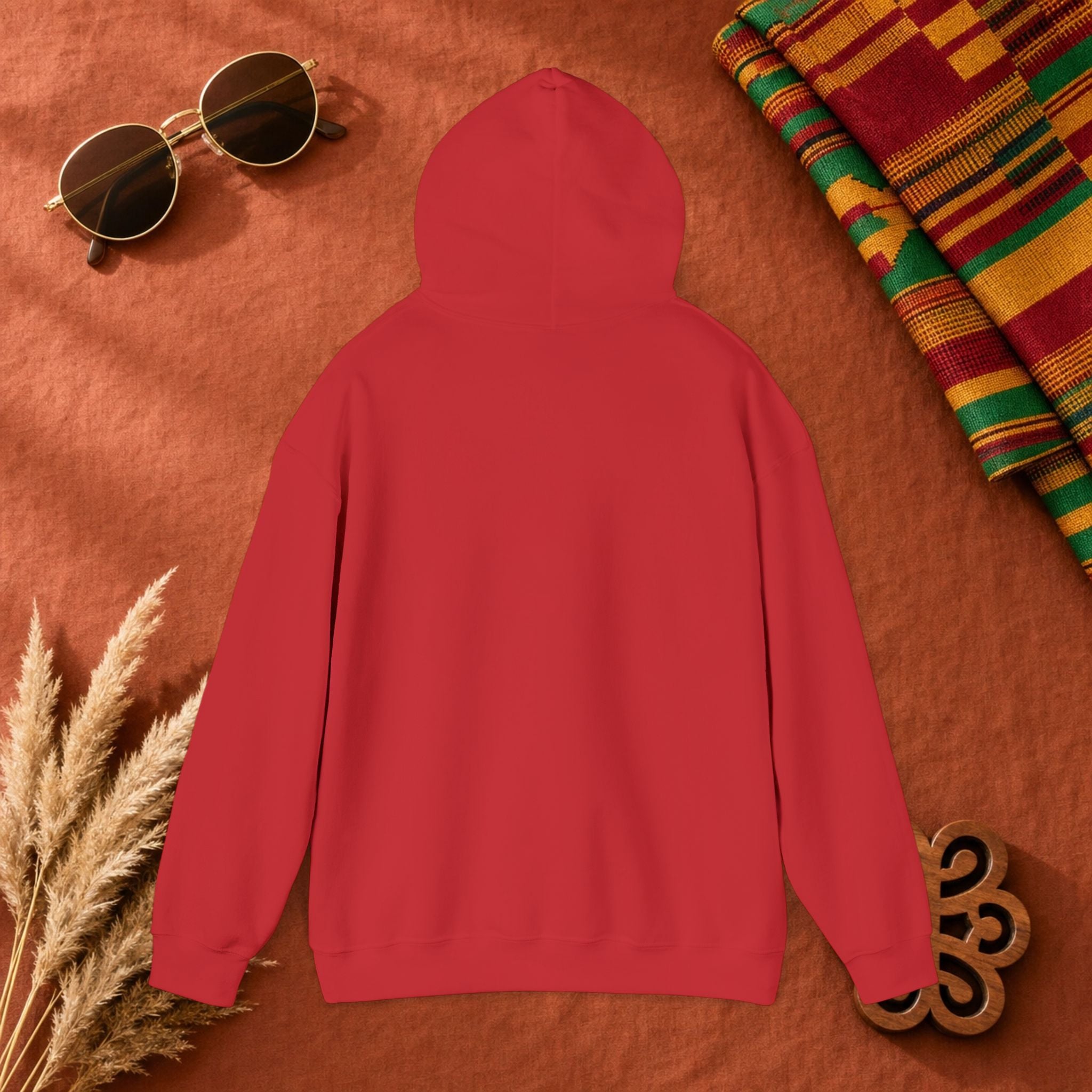 Hoodie — 'African Drum | The Beat Never Stopped Tee | Djembe Heartbeat Music Design