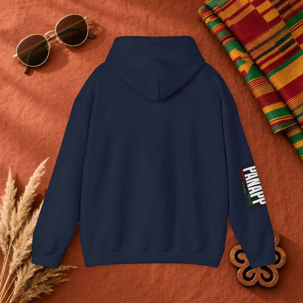 PANAPP Graphic Hoodie — Pan-African Apparel Pullover with Sleeve Logo