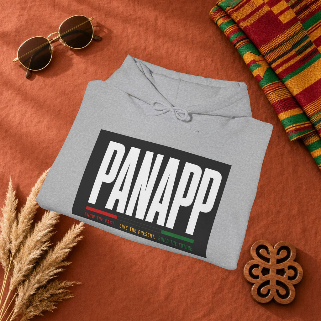 PANAPP Graphic Hoodie — Pan-African Apparel Pullover with Sleeve Logo