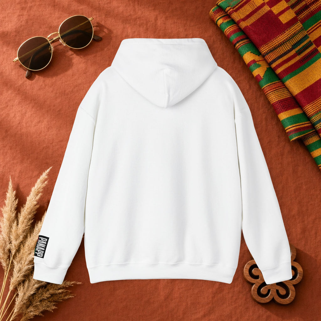 Hoodie — 'African Drum | The Beat Never Stopped Tee | Djembe Heartbeat Music Design