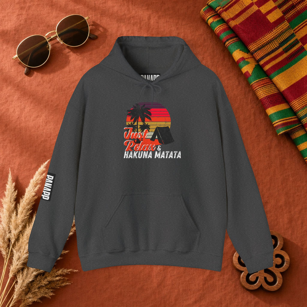 Hakuna Matata Hoodie – Just Relax Sunset Lion Graphic Hoodie