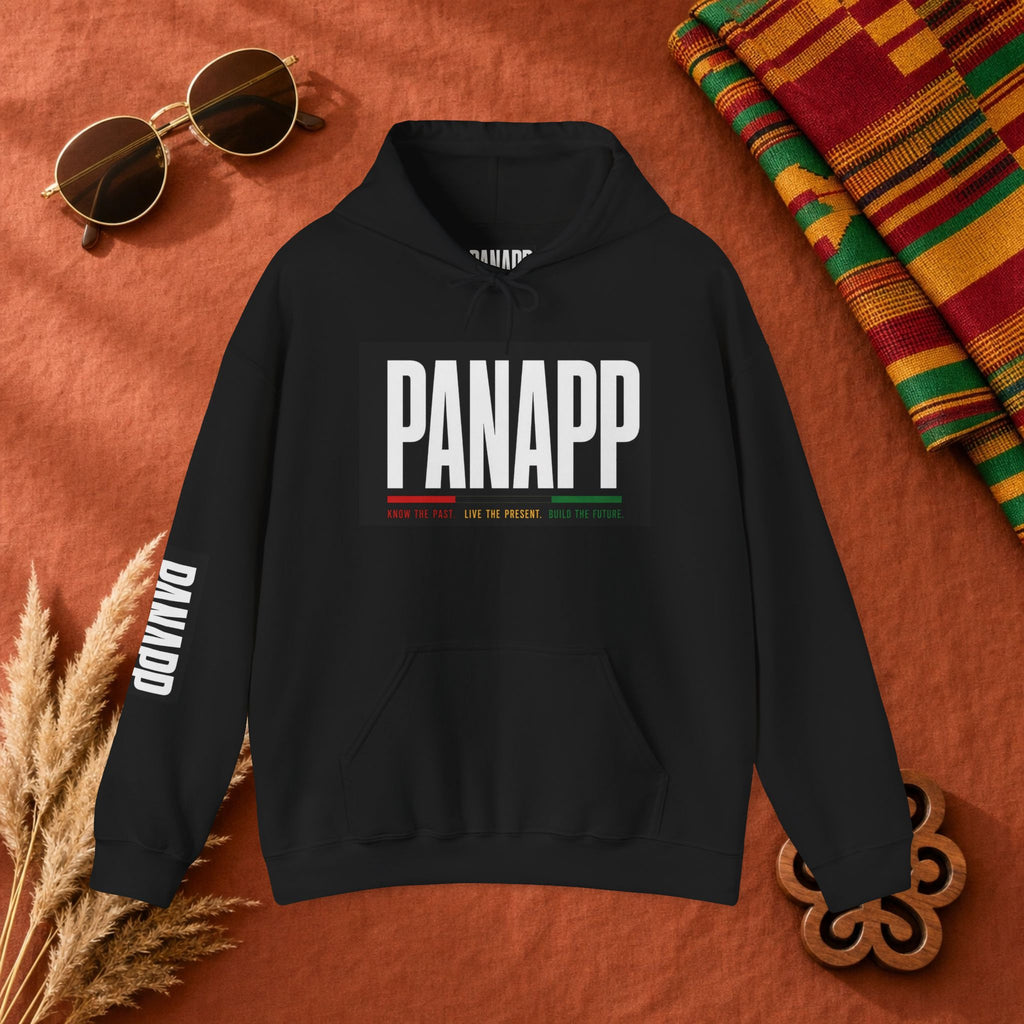 PANAPP Graphic Hoodie — Pan-African Apparel Pullover with Sleeve Logo