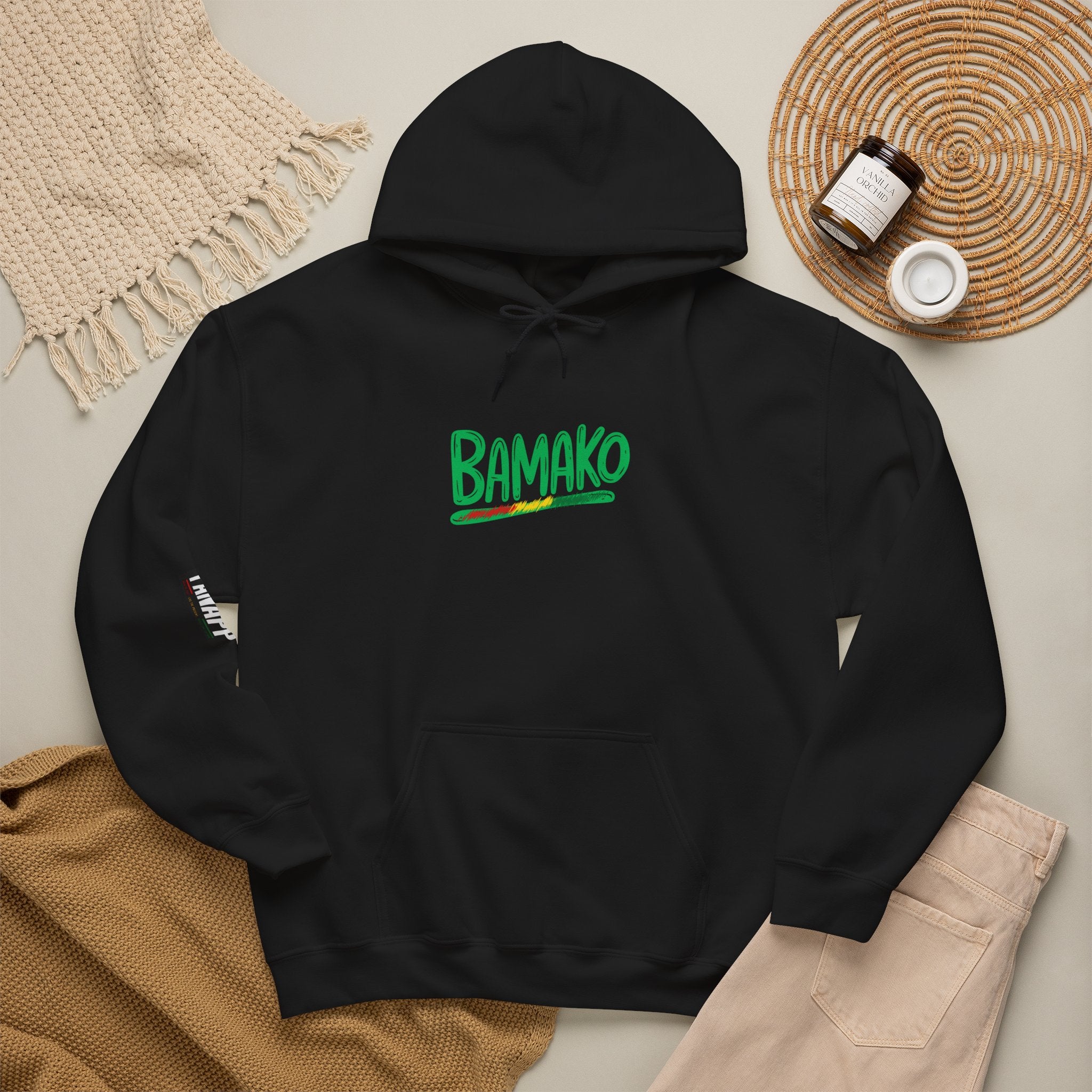 Bamako Graphic Hoodie — Stylish West African City Name Pullover