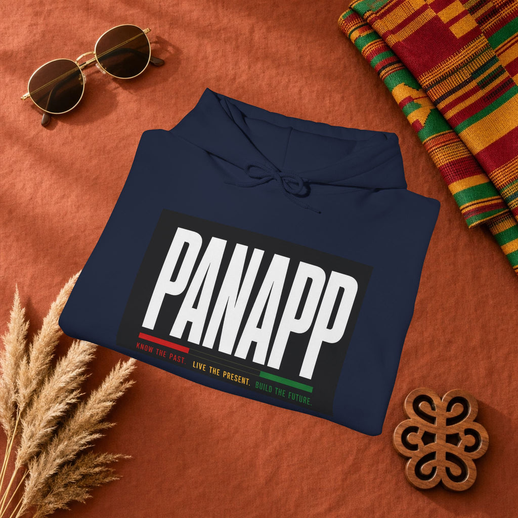 PANAPP Graphic Hoodie — Pan-African Apparel Pullover with Sleeve Logo