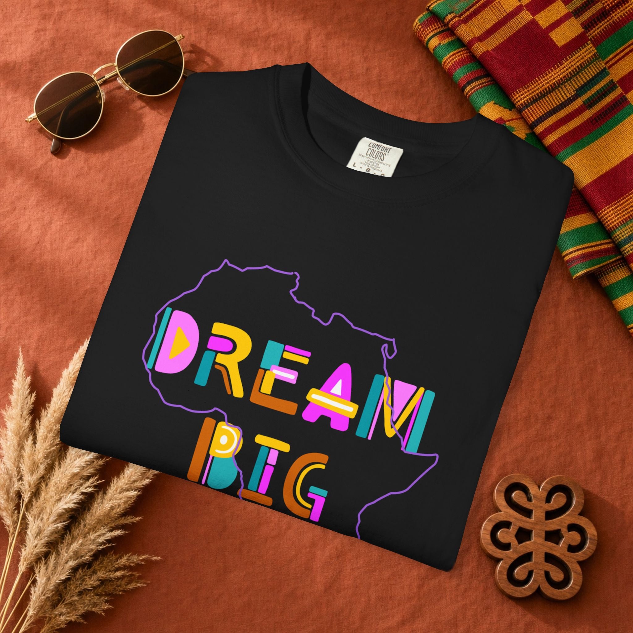 Africa Drem Big Unisex Garment-Dyed T-shirt