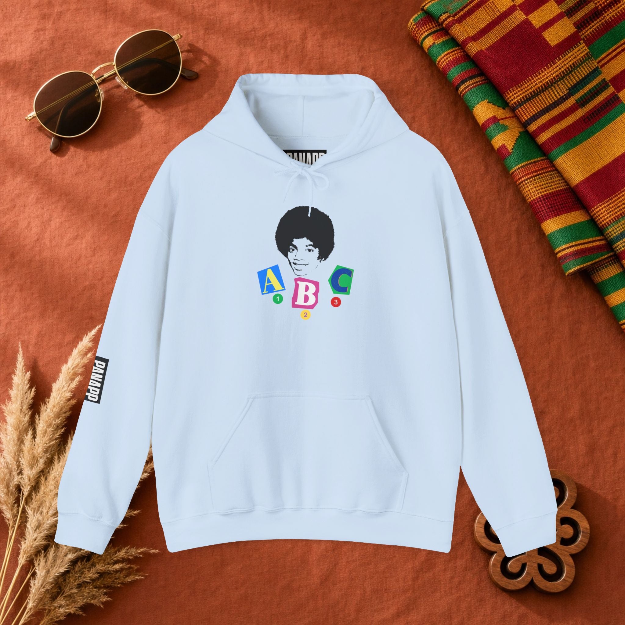 Retro Afro Baby Blocks Hoodie — Vintage Black Baby ABC Graphic Sweatshirt