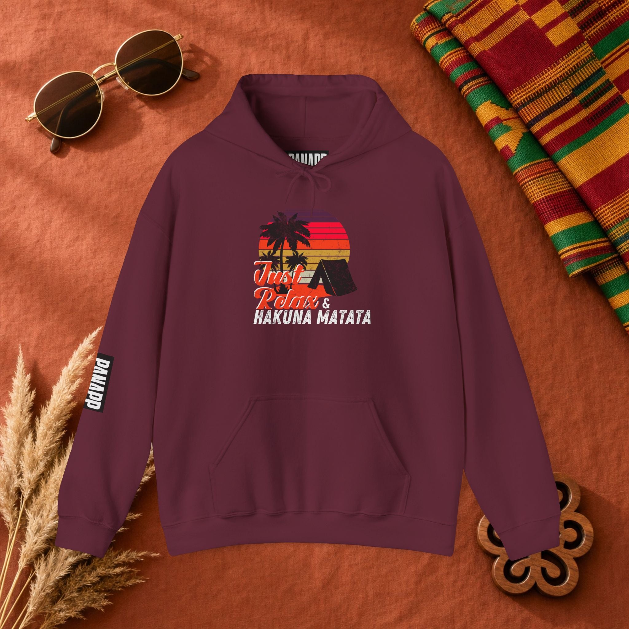 Hakuna Matata Hoodie – Just Relax Sunset Lion Graphic Hoodie