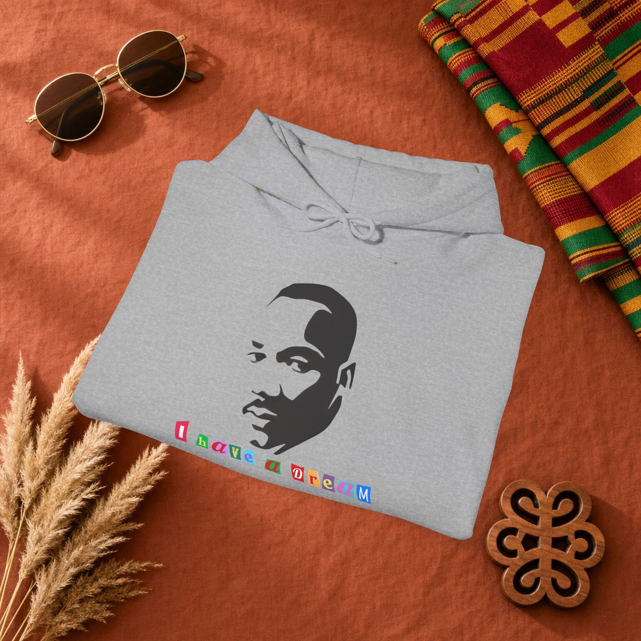 Inspirational Portrait Hoodie — I Have a Dream Graphic Sweatshirt