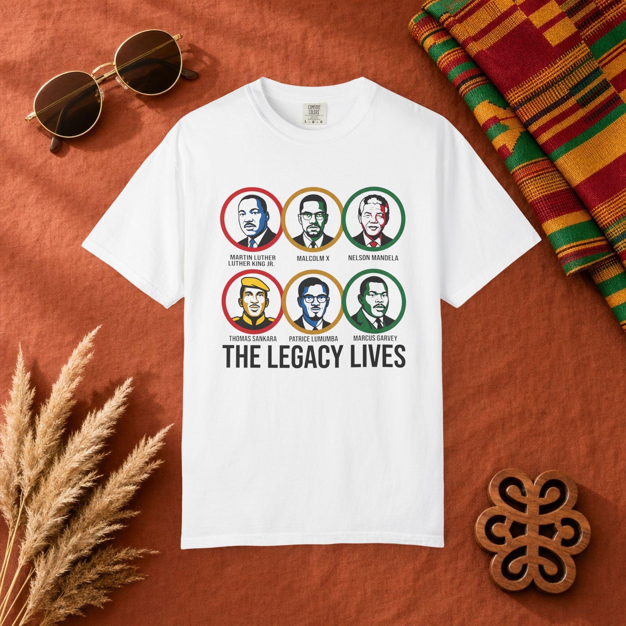 Black History Leaders Portrait T-Shirt — “The Legacy Lives” 6-Portrait Tee