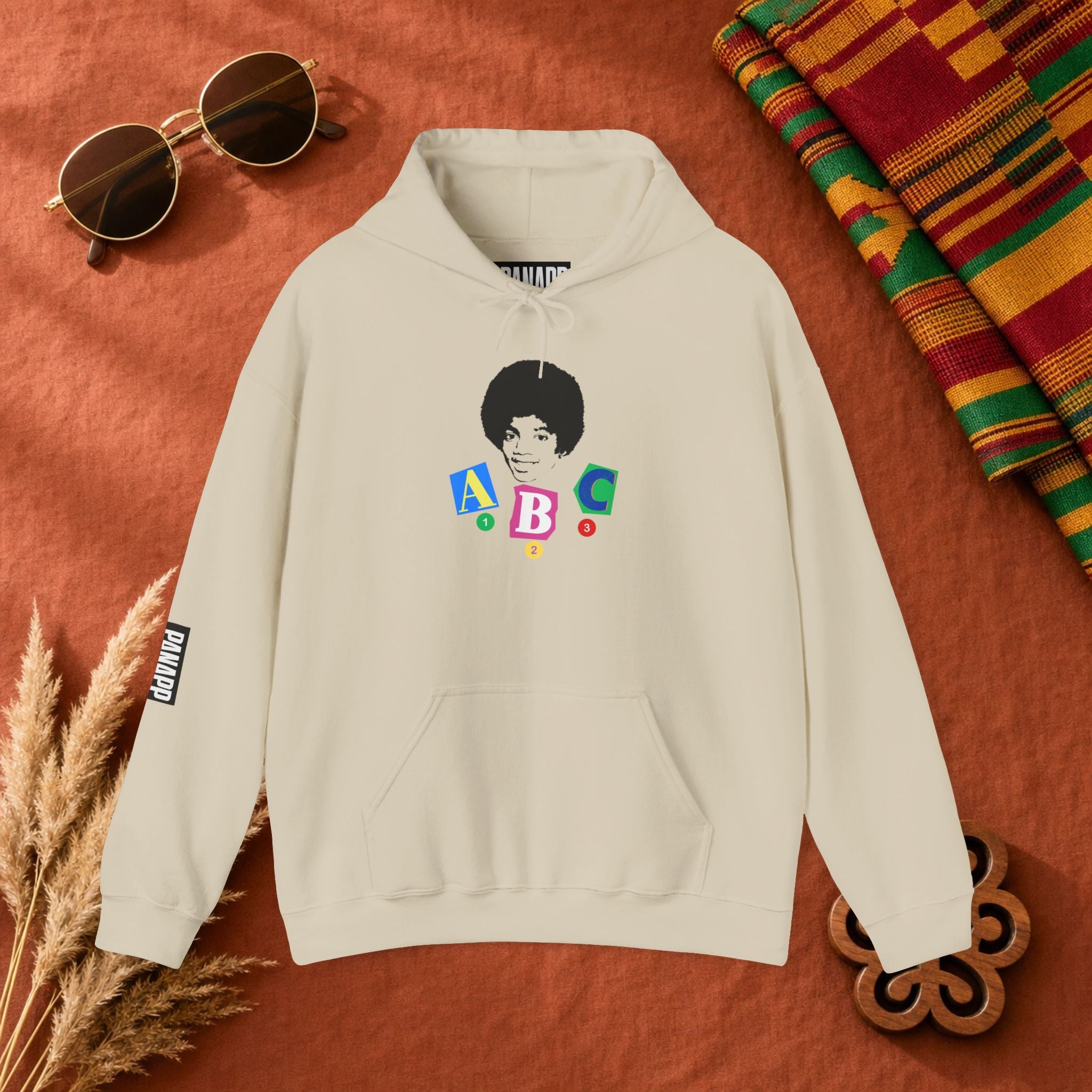 Retro Afro Baby Blocks Hoodie — Vintage Black Baby ABC Graphic Sweatshirt