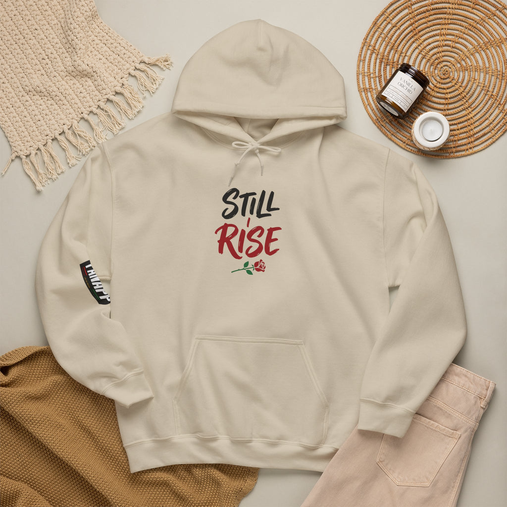 Still Rise Hoodie — Inspirational 'Still Rise' Rose Graphic Hooded Sweatshirt