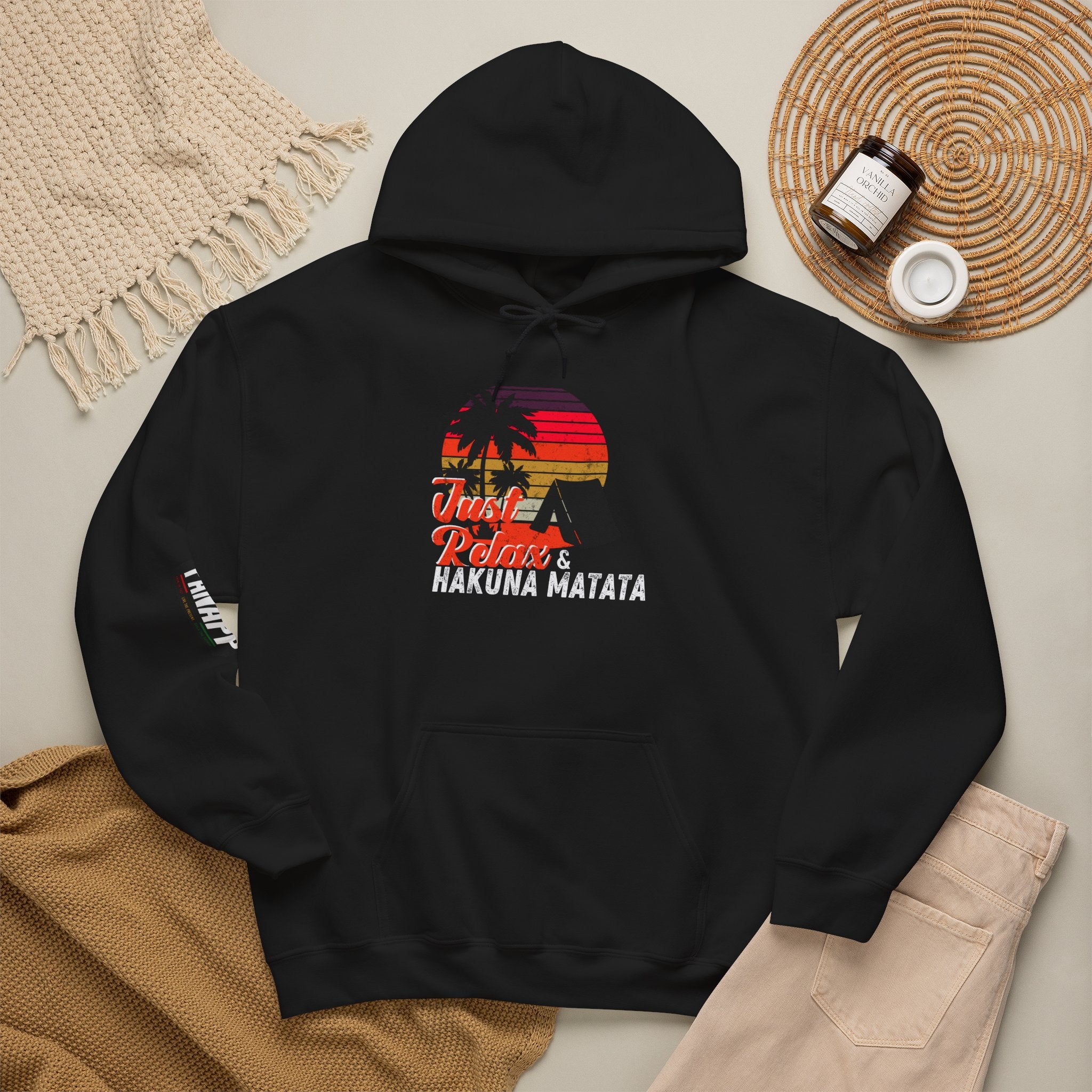 Hakuna Matata Hoodie – Just Relax Sunset Lion Graphic Hoodie